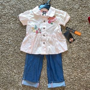 Girls 2T Harley Davidson Shirt and Matching Pants